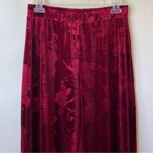 red velvet pants